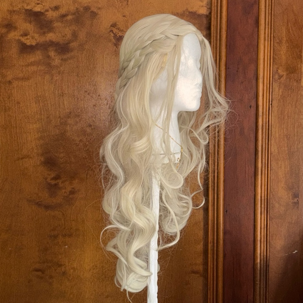NWT Long Blonde Braid Wig Women Halloween Costume Cosplay